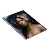 Afrikaanse zwarte godin koningin Fantasy Art N Notitieboek (Rechterzijde)
