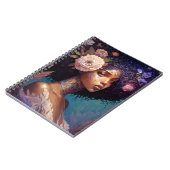 Afrikaanse zwarte godin koningin Fantasy Art Notitieboek (Linkerzijde)