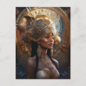 Afrikaanse zwarte godin koningin Fantasy Art P Briefkaart (Voorkant)