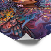 Afrikaanse zwarte godin koningin Fantasy Art P Poster (Hoek)