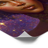 Afrikaanse zwarte godin koningin Fantasy Art P Poster (Hoek)