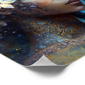 Afrikaanse zwarte godin koningin Fantasy Art Poster (Hoek)