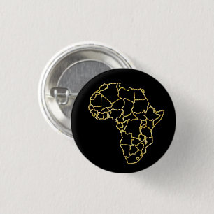 Afrikaanse zwarte gouden Button