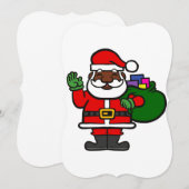 afrikaanse zwarte kerstman xmas kaart (Voorkant / Achterkant)