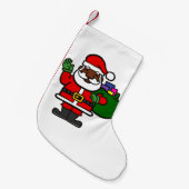 afrikaanse zwarte kerstman xmas kleine kerstsok (Voorkant (Hangend))
