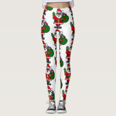 afrikaanse zwarte kerstman xmas leggings (Voorkant)