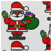 afrikaanse zwarte kerstman xmas stof (Close Up)