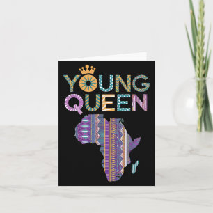 Afrikaanse Zwarte Koningin Kunst Voor Meisje Vrouw Kaart