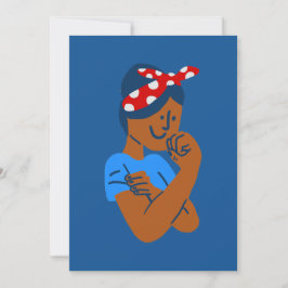 Afrikaanse zwarte rosie the riveter rockabilly ret kaart