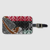 Afrikaanse zwarte vrouw met erfgoed hoofd wrap bagagelabel (Voorkant (horizontaal))