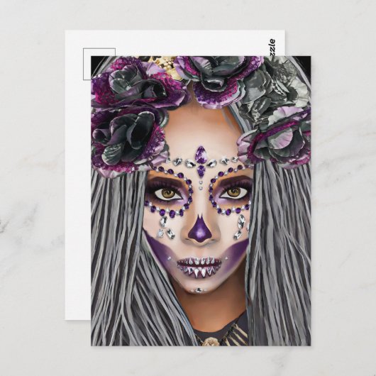 Afrikaanse zwarte vrouw Voodoo Priestsess Fantasy  Briefkaart (Voorkant / Achterkant)