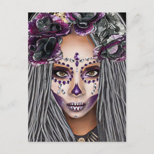 Afrikaanse zwarte vrouw Voodoo Priestsess Fantasy  Briefkaart (Voorkant)