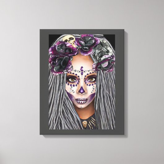 Afrikaanse zwarte vrouw Voodoo Priestsess Fantasy Canvas Afdruk (Voorkant)