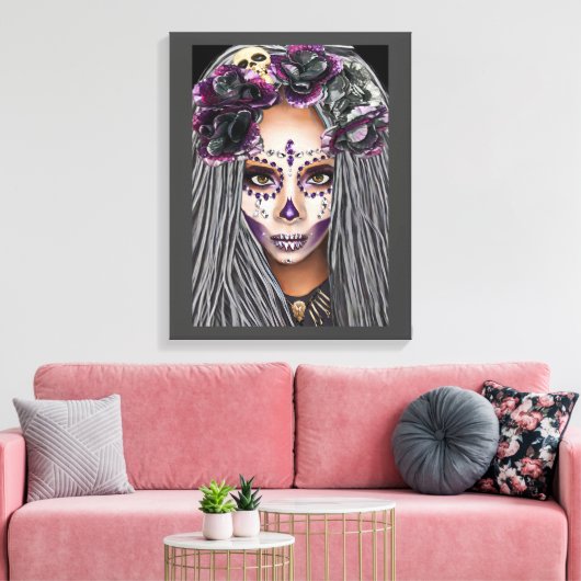 Afrikaanse zwarte vrouw Voodoo Priestsess Fantasy  Canvas Afdruk (Insitu (Woonkamer))