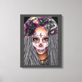 Afrikaanse zwarte vrouw Voodoo Priestsess Fantasy  Canvas Afdruk (Voorkant)