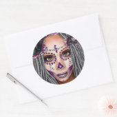 Afrikaanse zwarte vrouw Voodoo Priestsess Fantasy  Ronde Sticker (Envelop)