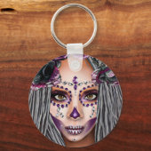 Afrikaanse zwarte vrouw Voodoo Priestsess Fantasy  Sleutelhanger (Voorkant)