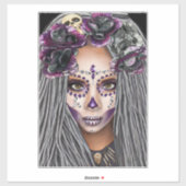 Afrikaanse zwarte vrouw Voodoo Priestsess Fantasy  Sticker (Vel)
