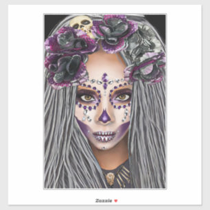 Afrikaanse zwarte vrouw Voodoo Priestsess Fantasy  Sticker