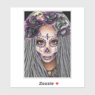 Afrikaanse zwarte vrouw Voodoo Priestsess Fantasy  Sticker
