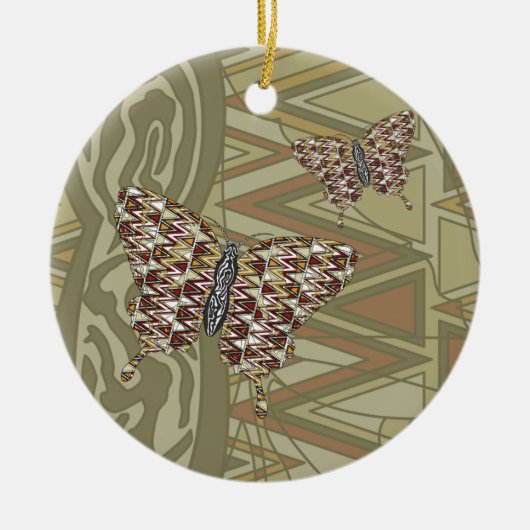 Afrikaanse Zwemstaartversiering Keramisch Ornament (Voorkant)