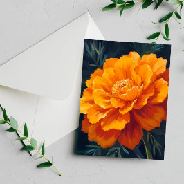 Afrikaantje Bloem | Waterverf Florale Geschilderde