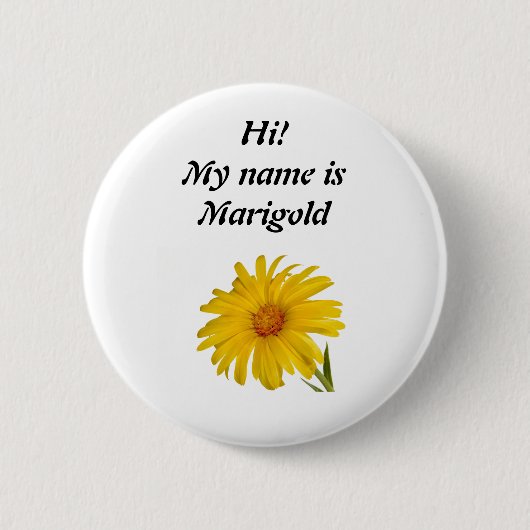 Afrikaantje Ronde Button 5,7 Cm (Voorkant)