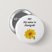 Afrikaantje Ronde Button 5,7 Cm (Voorkant /achterkant)