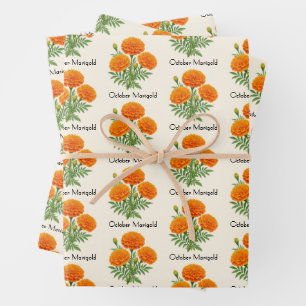 Afrikaantjes in oktober inpakpapier vel