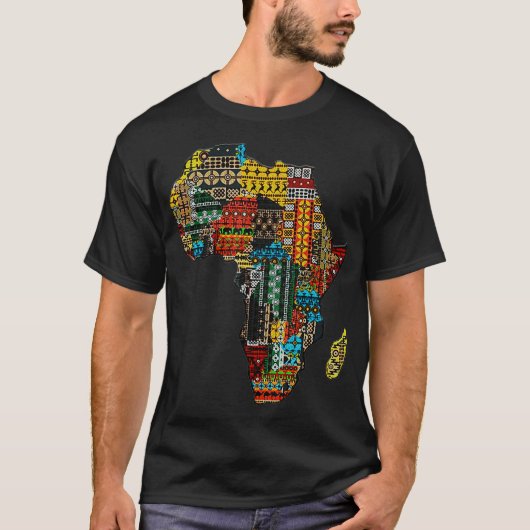 Afrikanen Dashiki Pattrens - T-shirt voor zwarte g (Voorkant)