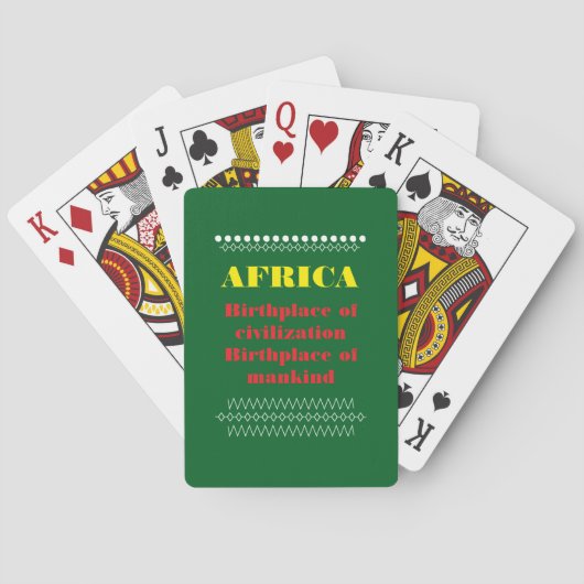 Afrikanen waren de eersten die over de aarde liepe pokerkaarten (Achterkant)