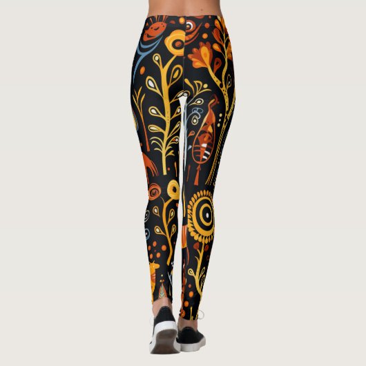 Afrikanischem Flair Leggings (Achterkant)