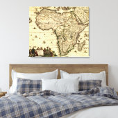 AfrikaPanoramische KaartAfrika 2 Canvas Afdruk (Insitu (Slaapkamer))