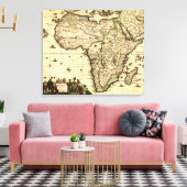 AfrikaPanoramische KaartAfrika 2 Canvas Afdruk (Insitu (Woonkamer))