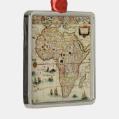 AfrikaPanoramische KaartAfrika 2 Metalen Ornament (Rechts)