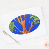 Afrika's Acacia Beauty: Serengeti Serenity. Ovale Sticker (Envelop)