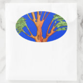 Afrika's Acacia Beauty: Serengeti Serenity. Ovale Sticker (Tas)