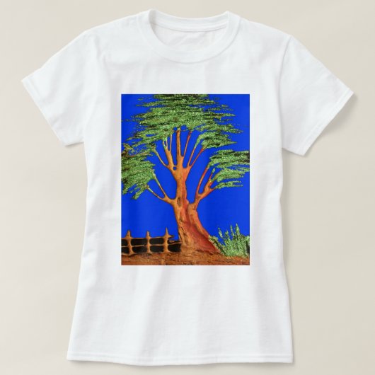 Afrika's Acacia Beauty: Serengeti Serenity. T-shirt (Design voorkant)