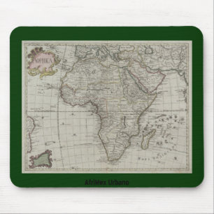AfriMex Urbano Old African Map Mousepad Muismat