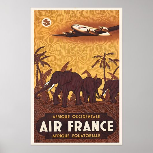 Afrique Occidentale Oude Reisposter Op Maat Poster (Voorkant)