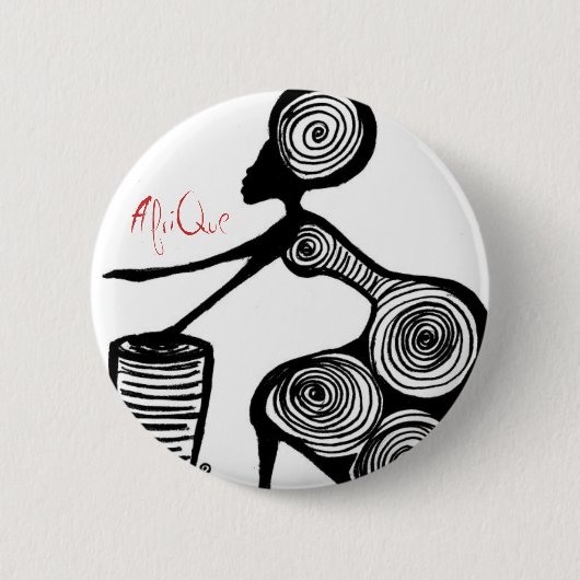Afrique Ronde Button 5,7 Cm (Voorkant)