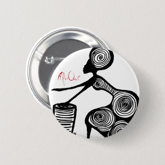 Afrique Ronde Button 5,7 Cm (Voorkant /achterkant)