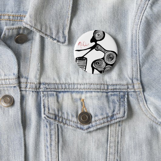 Afrique Ronde Button 5,7 Cm (In situ)