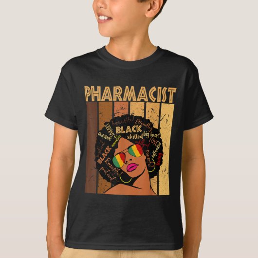 Afro African American Women Black Histo T-shirt (Voorkant)