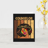 Afro African American Women Black Histor Kaart (Gele Bloem)