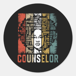 Afro African American Women Black Histor Ronde Sticker