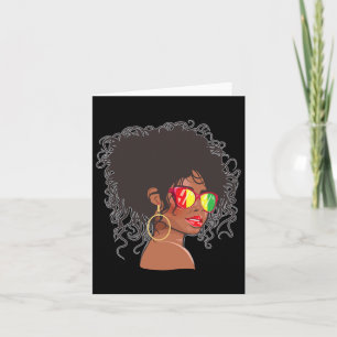 Afro African American Women Black Melanin Queen Ju Kaart
