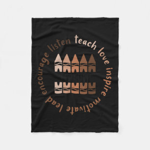 Afro African Black History Mah Melanin Teacher Fleece Deken