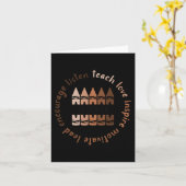 Afro African Black History Mah Melanin Teacher Kaart (Gele Bloem)