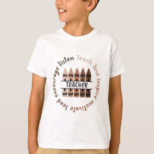 Afro African Black History Mah Melanin Teacher T-shirt